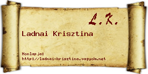 Ladnai Krisztina névjegykártya